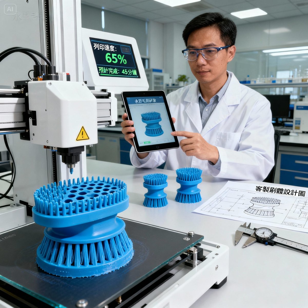 客製化毛刷完整流程|5步驟從打樣到量產|3D列印快速驗證