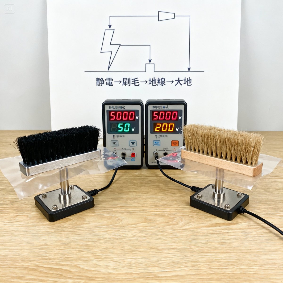 anti static brush working principle diagram