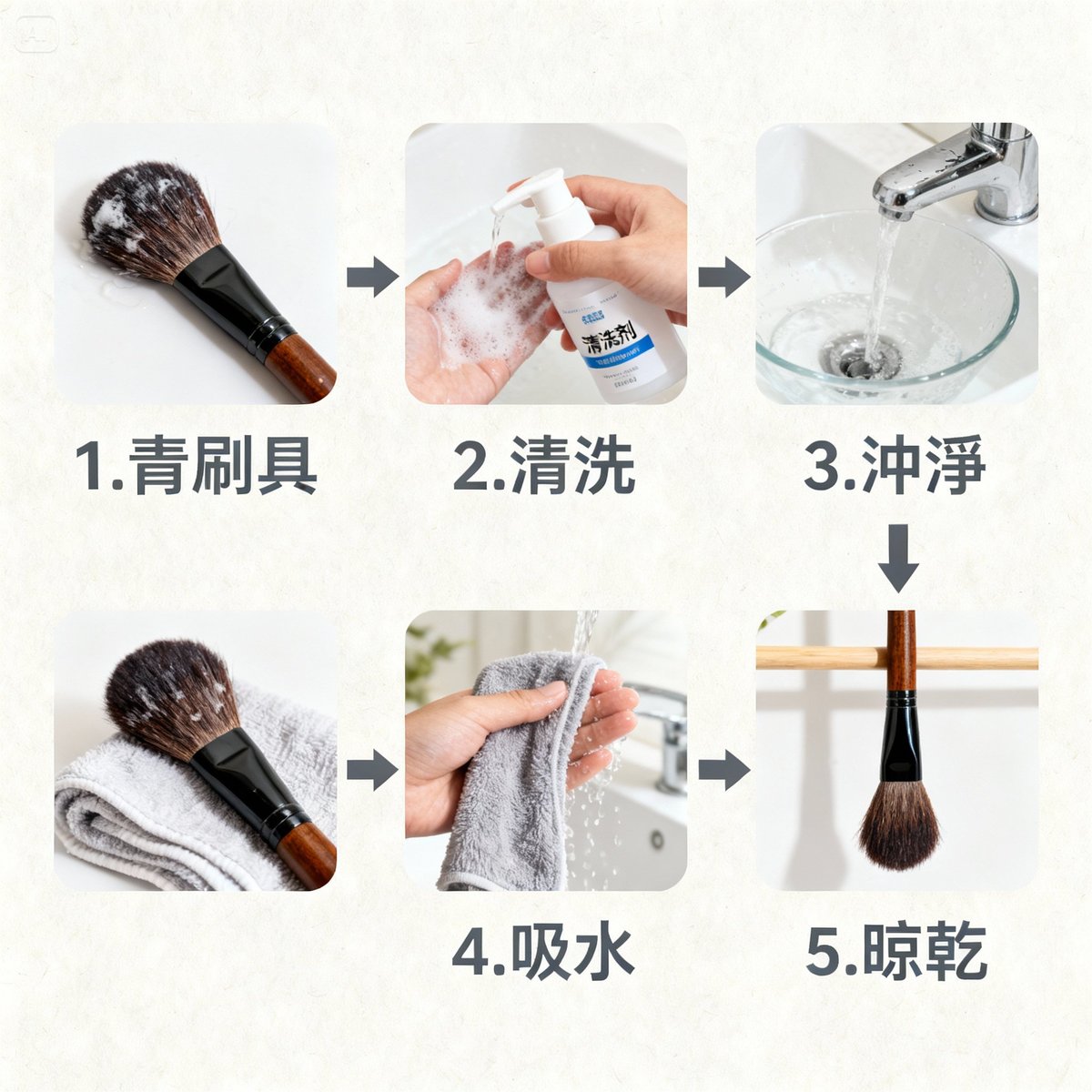 brush cleaning maintenance complete process