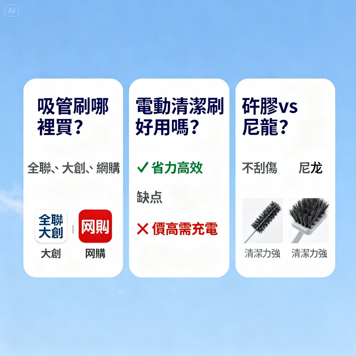 cleaning brush faq visual guide three questions