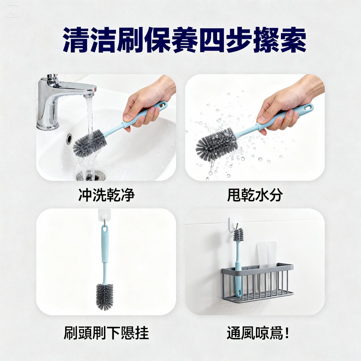 cleaning brush maintenance four steps guide