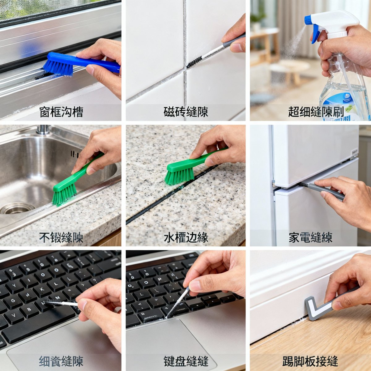 common gap cleaning scenarios at home