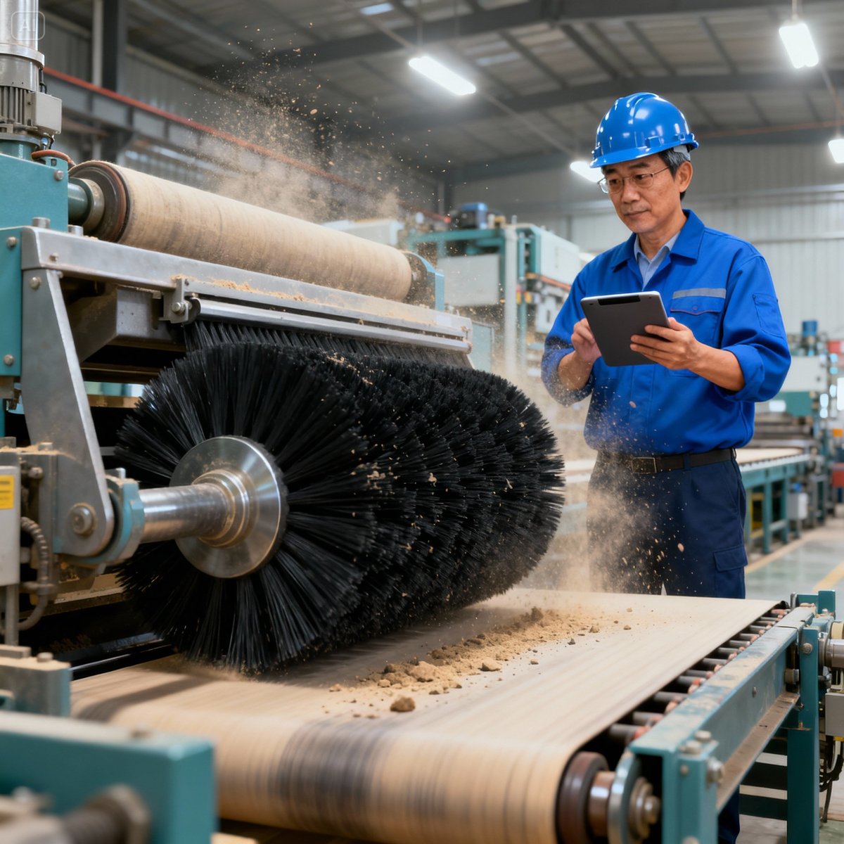 大毛刷用途與選購|工業清潔刷4大類型|輸送帶除塵刷專業指南