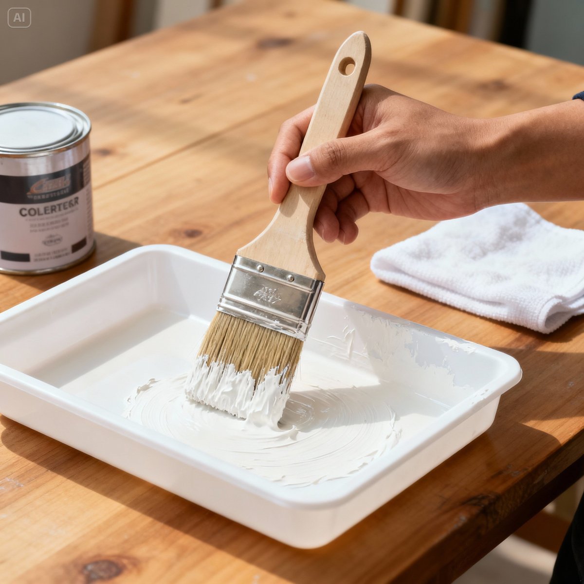 correct paint brush dipping technique