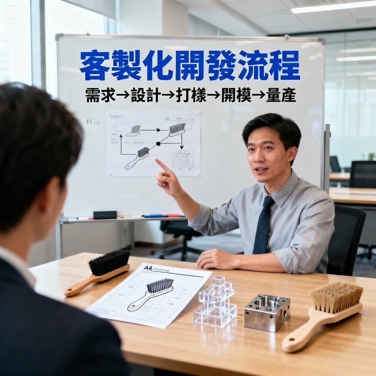 客製化毛刷流程全解析|從設計到量產的完整指南【3D打樣、開模、成本控制】