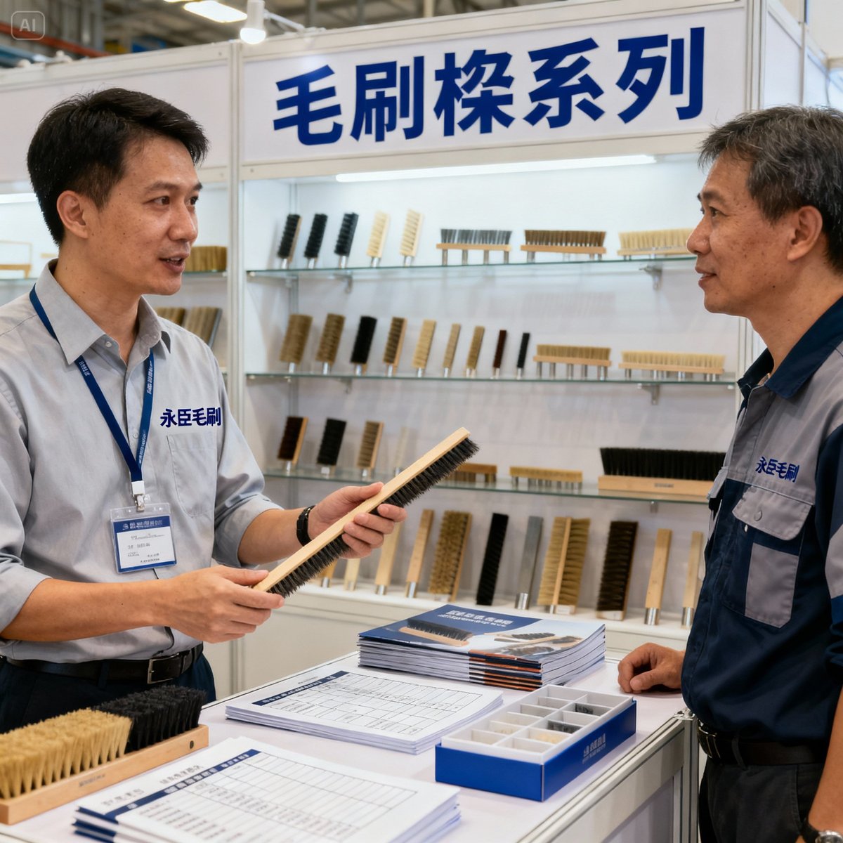 engineer recommending brush strip to customer