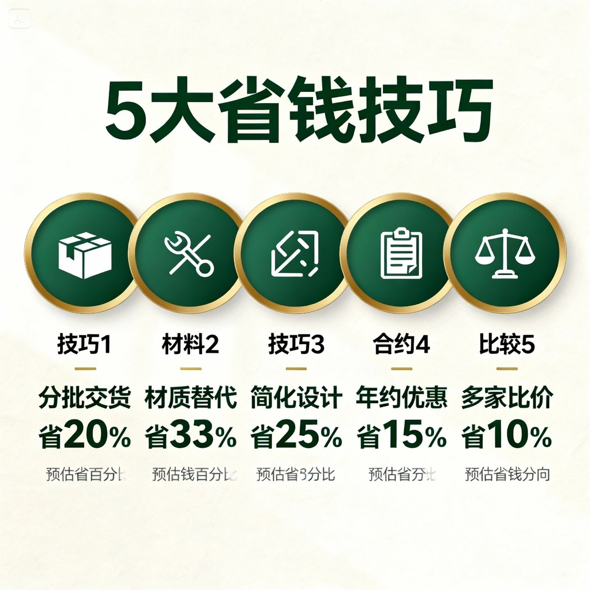 five money saving tips infographic