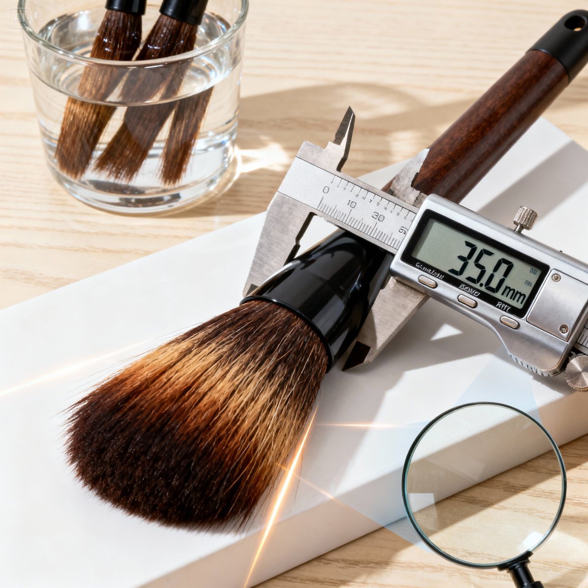 horse hair brush closeup texture quality