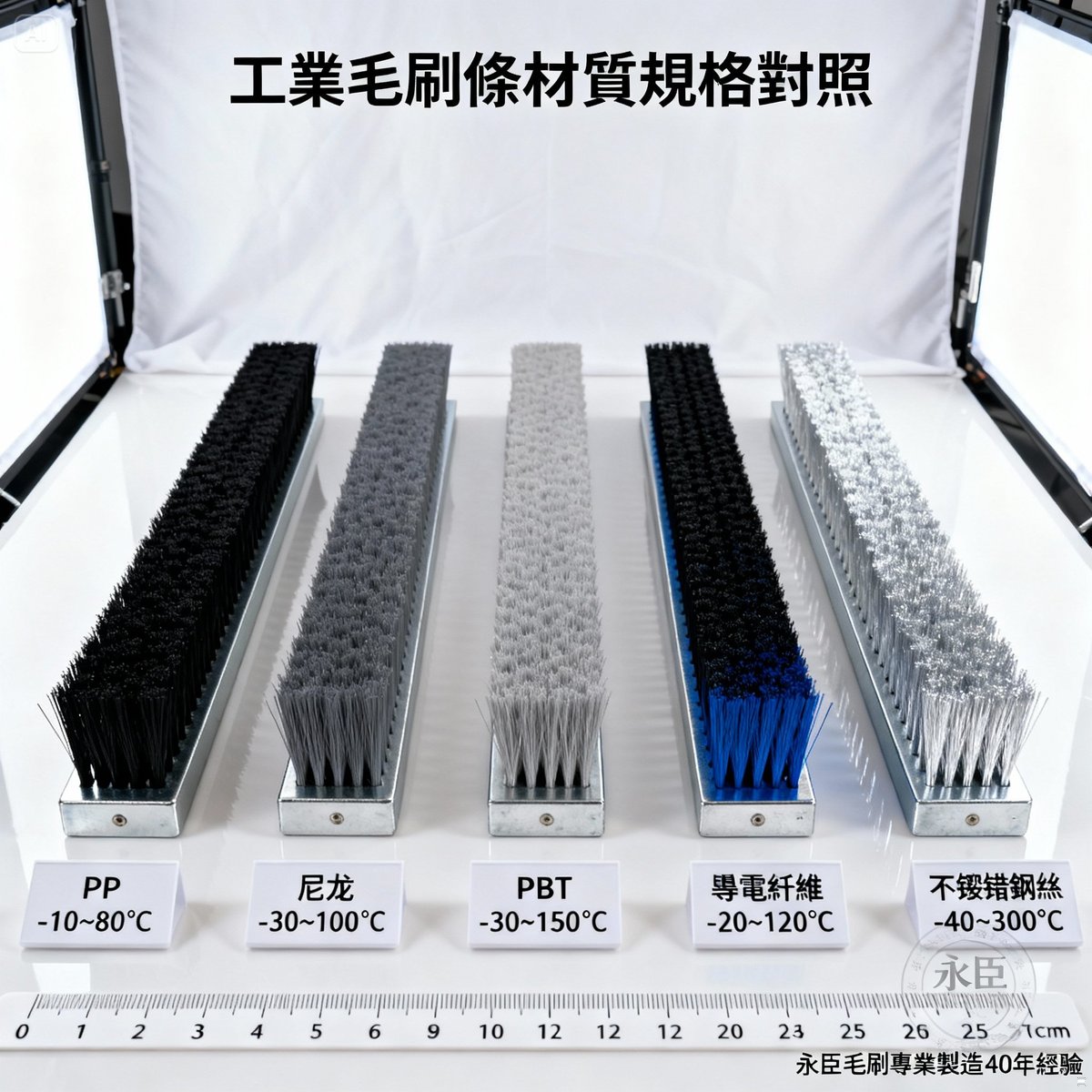 industrial brush strip material comparison