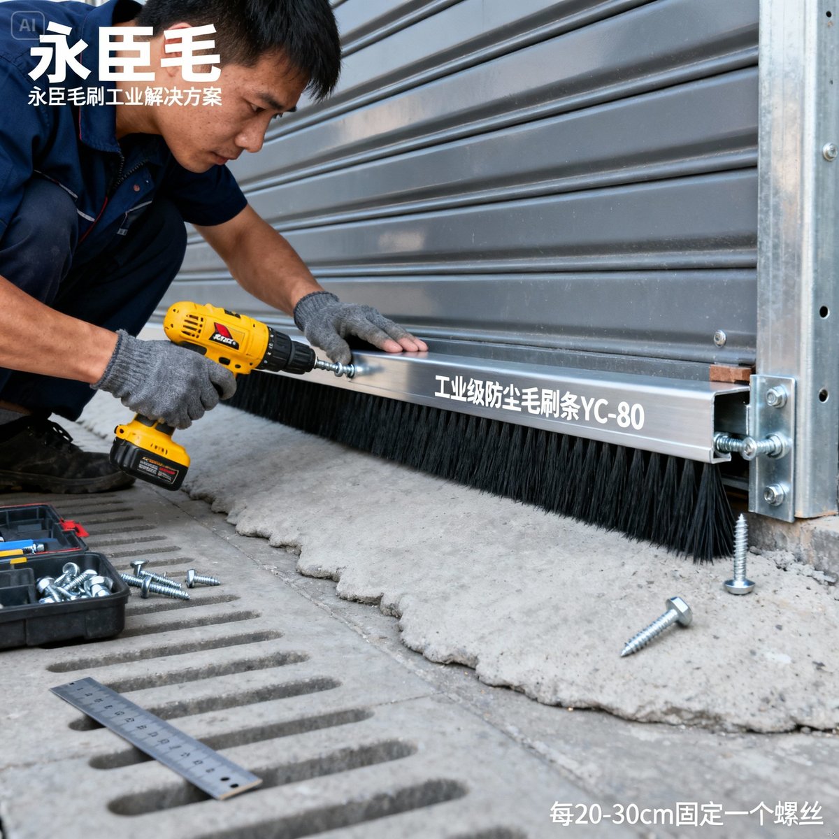 工業毛刷條應用|鐵捲門/機械設備防塵解決方案完全指南