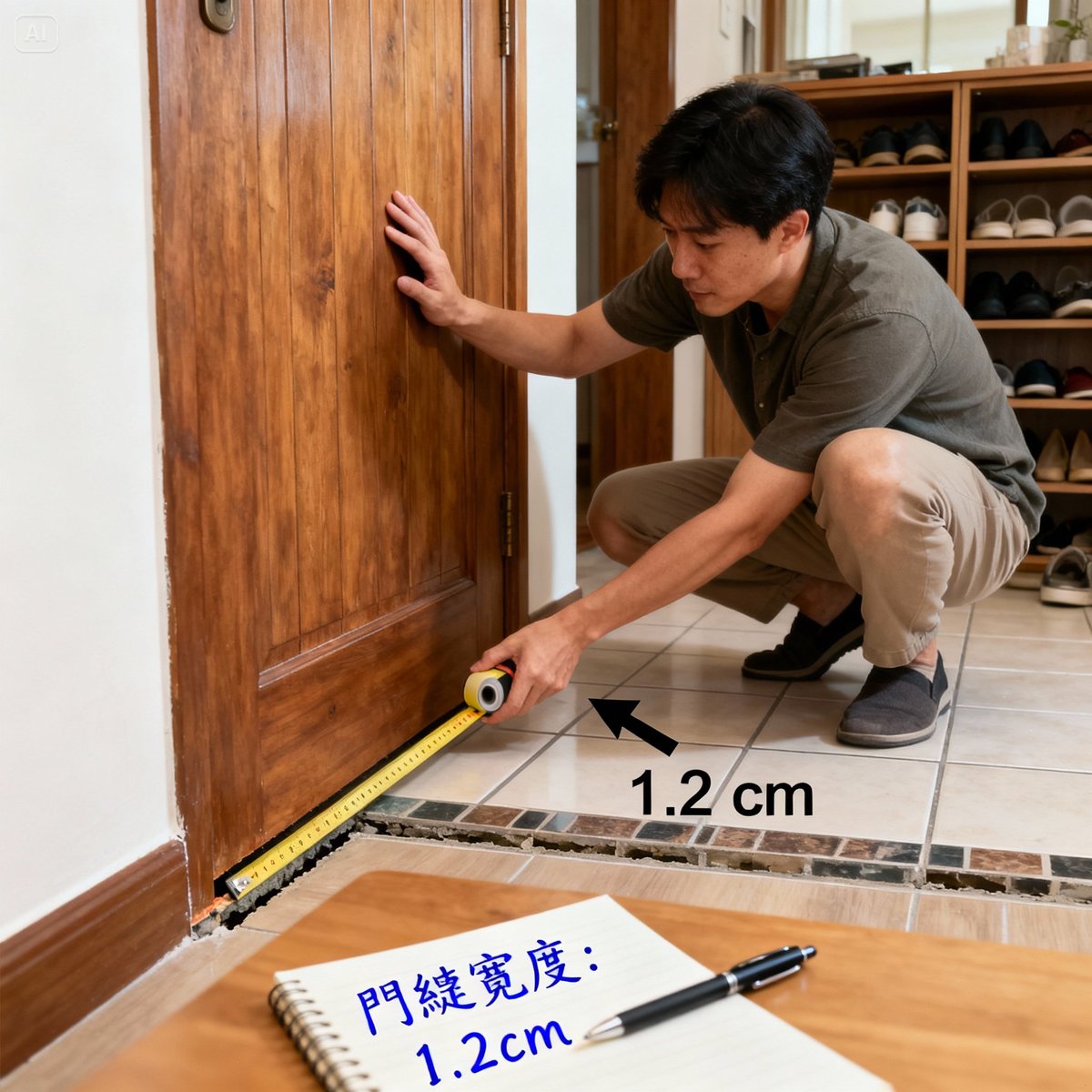 measuring door gap size tutorial