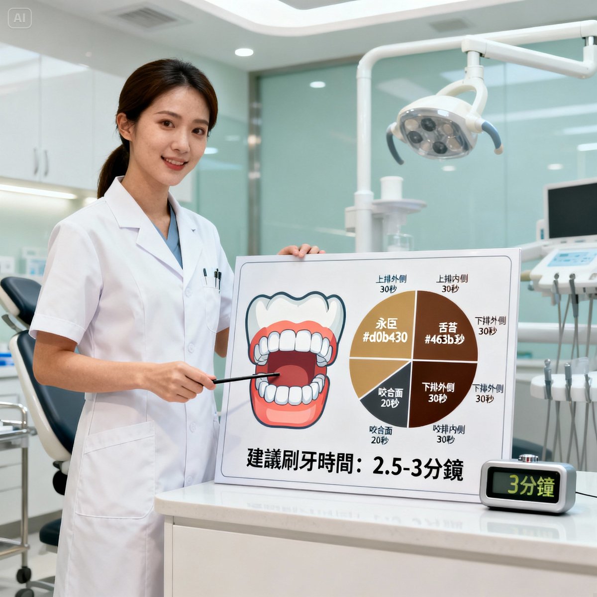 proper brushing time allocation chart