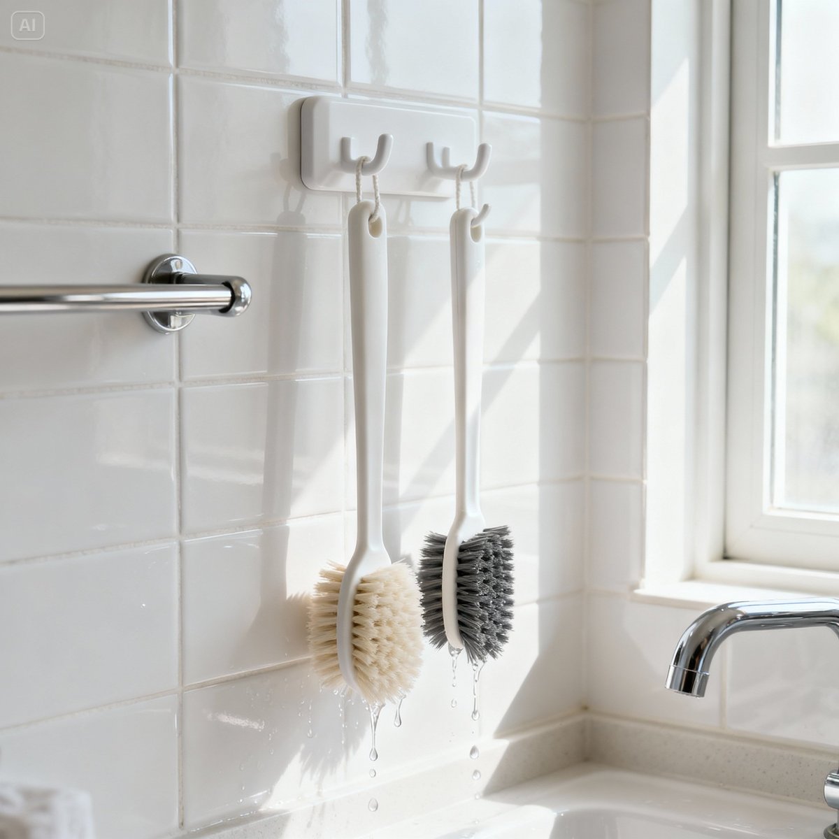 proper long brush storage and drying