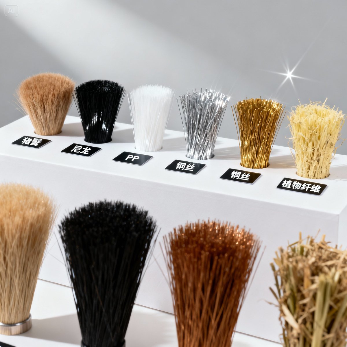 毛刷材質完全解析|豬鬃vs尼龍vs鋼絲特性比較與選擇指南