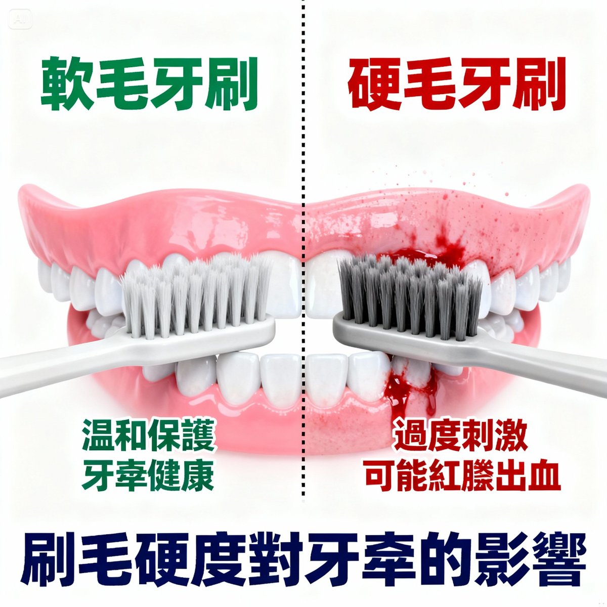 soft vs hard bristle gum health impact comparison