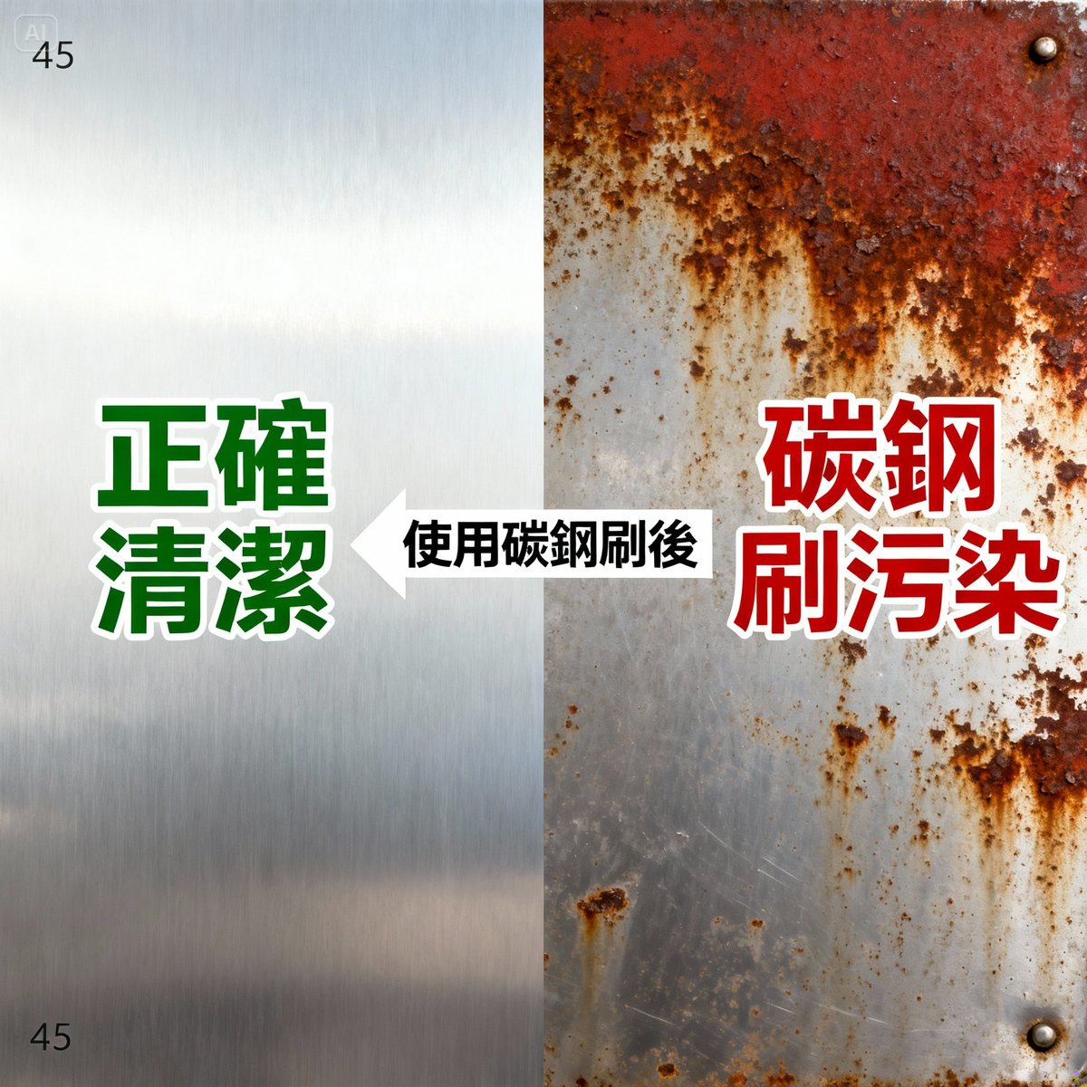 不鏽鋼清潔專用刷具選擇|避免游離鐵污染的關鍵知識【食品級適用】