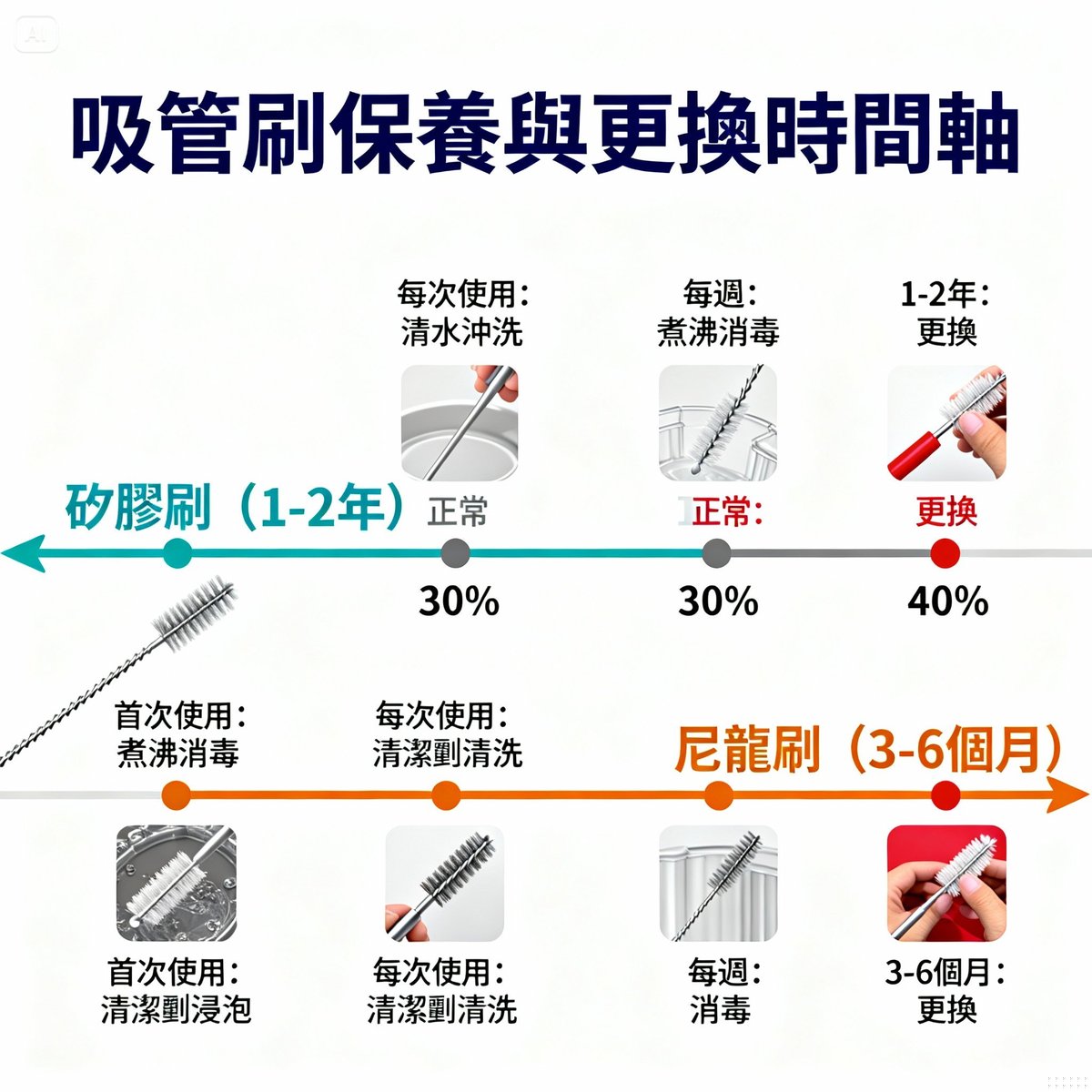 straw brush maintenance replacement timeline guide