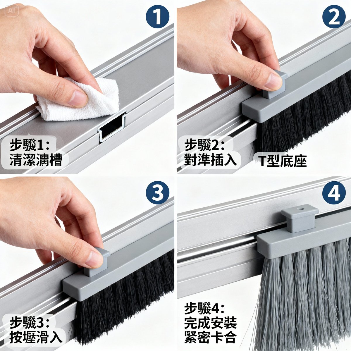 t type brush strip installation tutorial