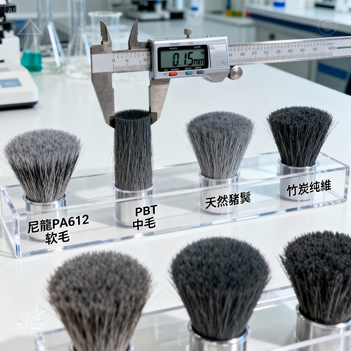 toothbrush bristle material comparison samples