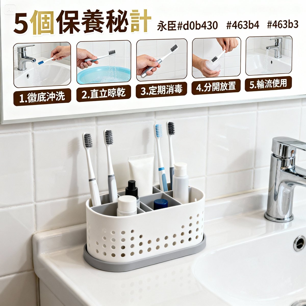 toothbrush maintenance care steps