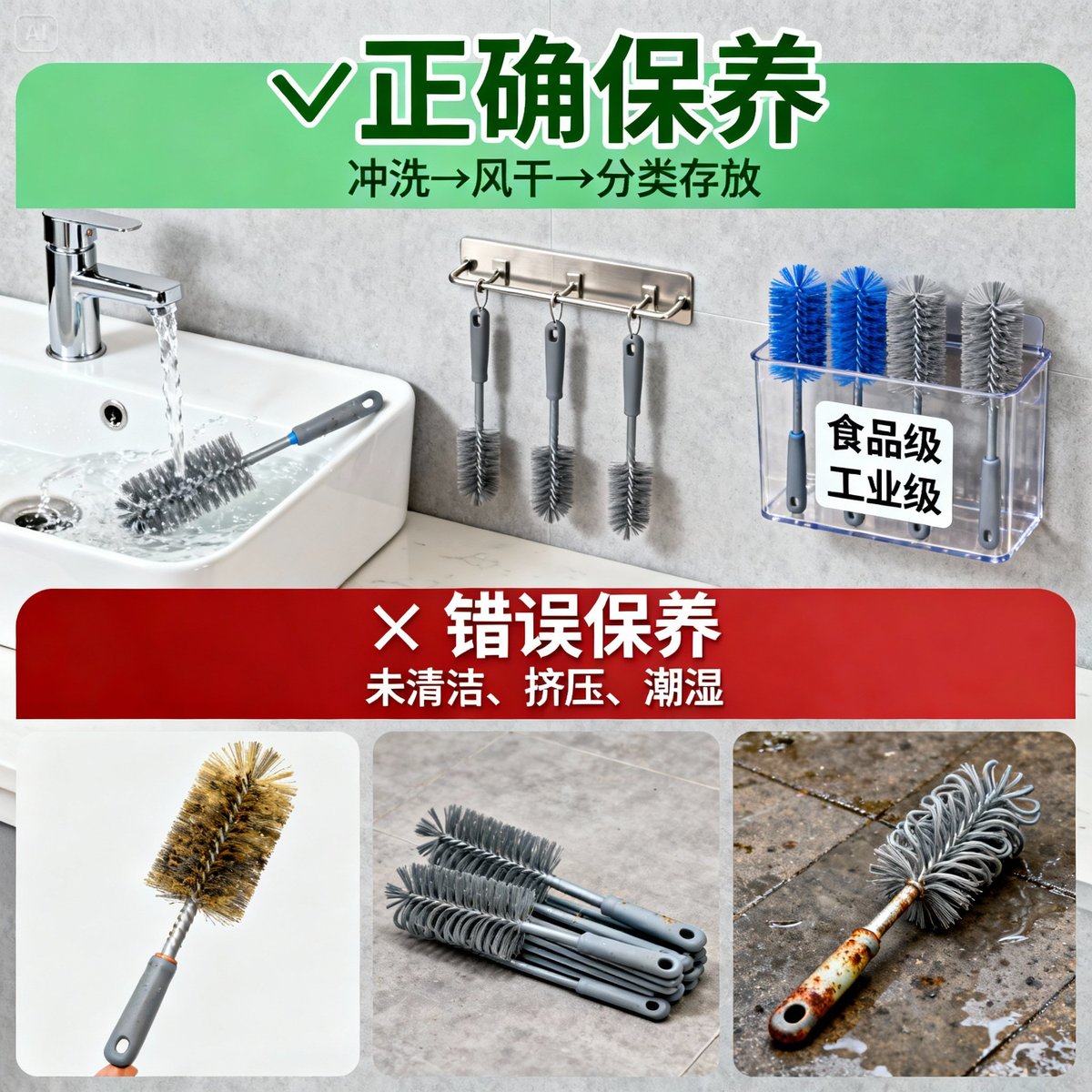 tube brush maintenance storage guide