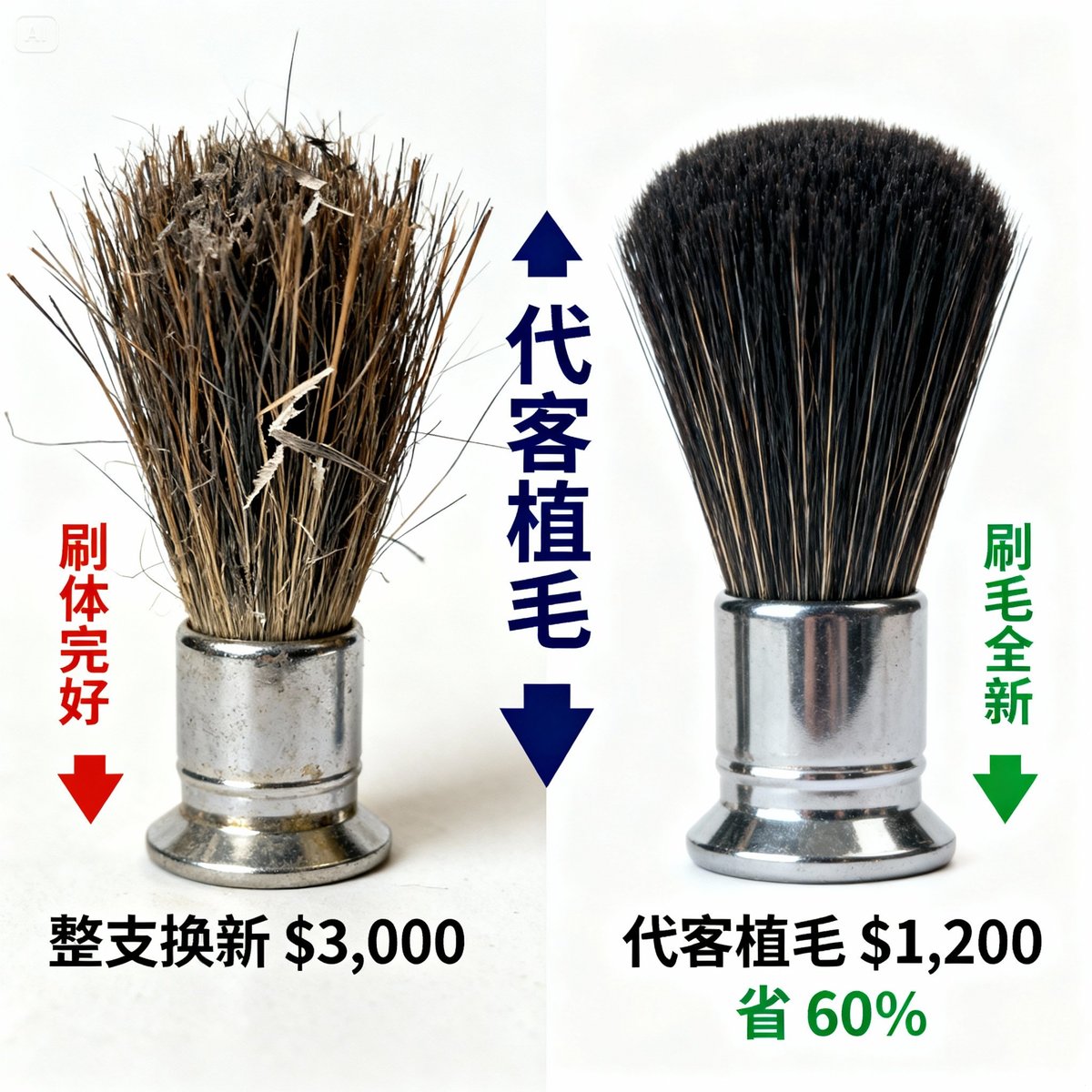 代客植毛服務指南|省成本的聰明選擇|刷體翻新再利用