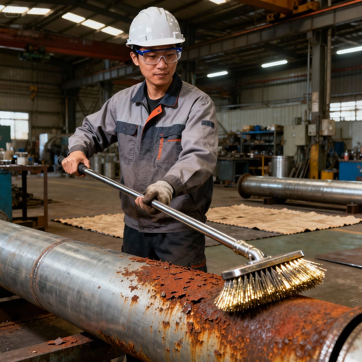 長柄鋼刷應用指南|除鏽、清潔、工業用途與材質選擇 - 永臣毛刷