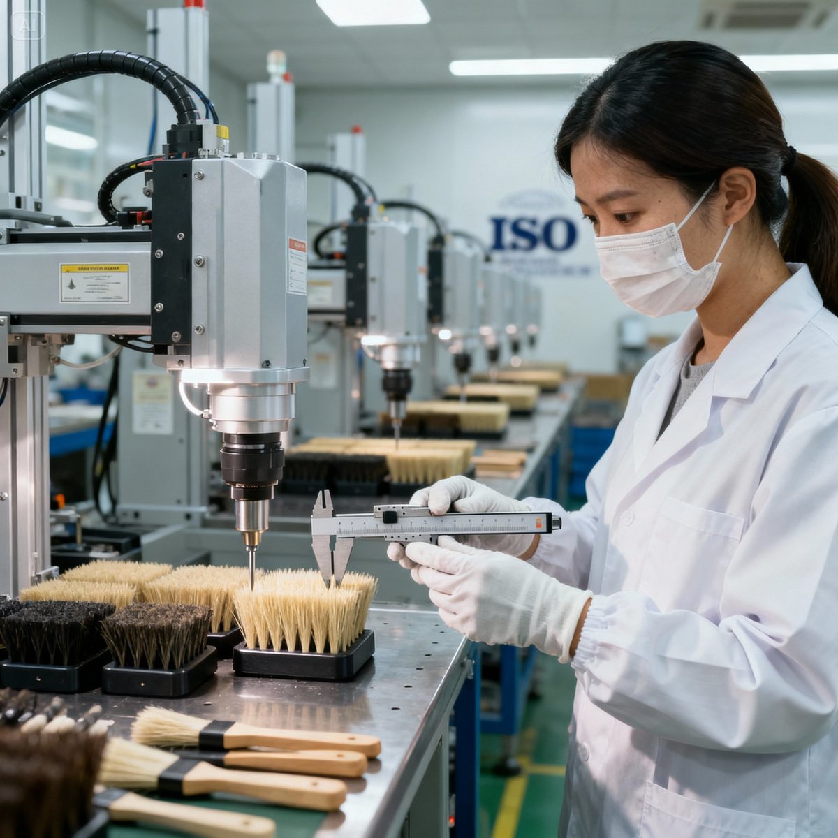 yc brush factory production line quality control