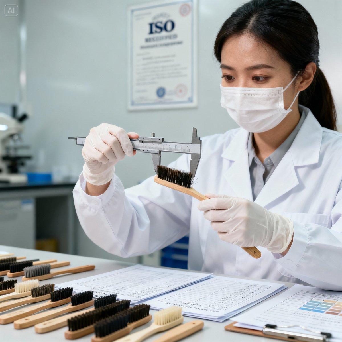 industrial brush quality testing process